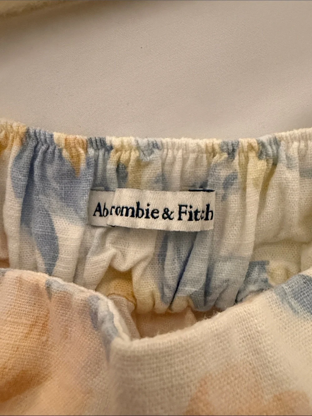 Abercrombie and Fitch Women’s Floral Maxi Sundress in Pastel Yellow & Blue